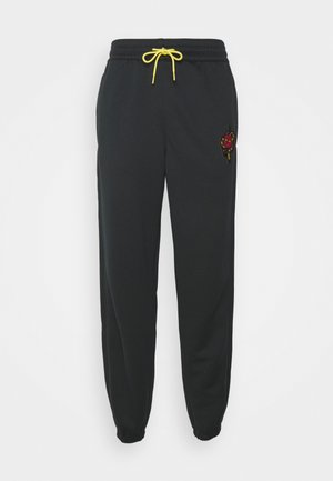 RETRO FLY PANT - Tracksuit bottoms - black/vivid sulfur