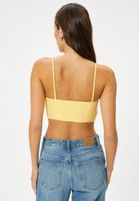 Koton CROP TANK THIN STRAPPY  - Top - yellow