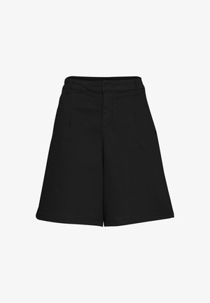 Mustad mustad mustri kangast, mis on sile ja kerge. Üksus otsekandriga, kaks esikot ja elastne vöökohal mugavuse tagamiseks.