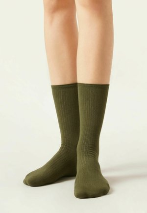 KURZE STREIFEN - Socks - grun verde militare