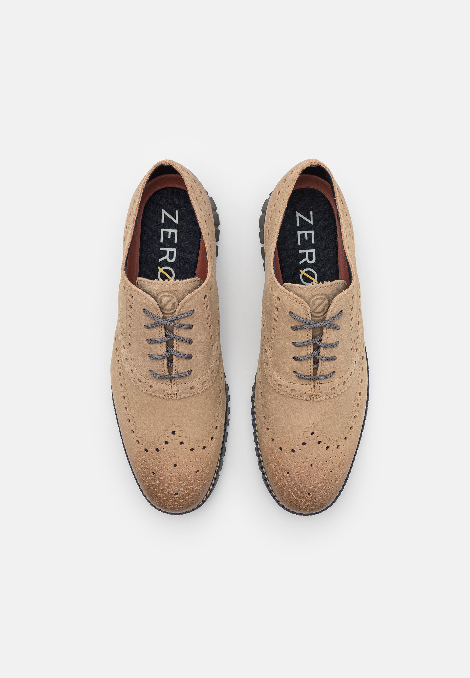 Cole Haan ZEROGRAND WINGTIP OXFORD - Zapatos con cordones - birch/charcoal  gray/beige - Zalando.es