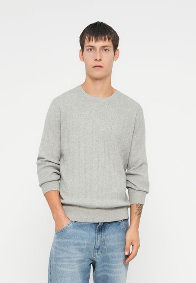 Hisir Pull pour homme en tricot torsadé avec demi-fermeture éclair - Style décontracté - Col polo - Fermeture éclair - Chaud - Manches longues - Pour homme, 01 Noir, M