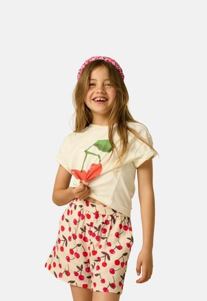 Sissy-Boy, SISSY-BOY OVERSIZE-SHIRT MIT KIRSCH-PRINT - WEISS - T-shirt imprimé - weiß