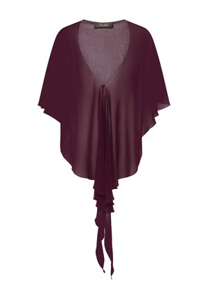 Vera Mont, VERA MONT CHIFFONSTOLA MIT VOLANT - Poncho - strong aubergine
