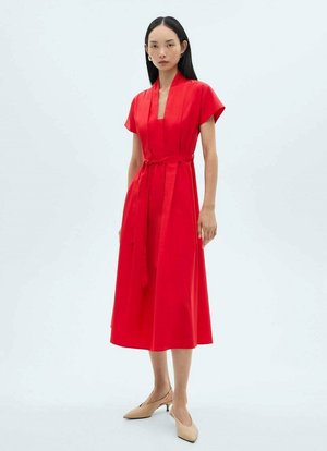 Mango Abito a camicia - red