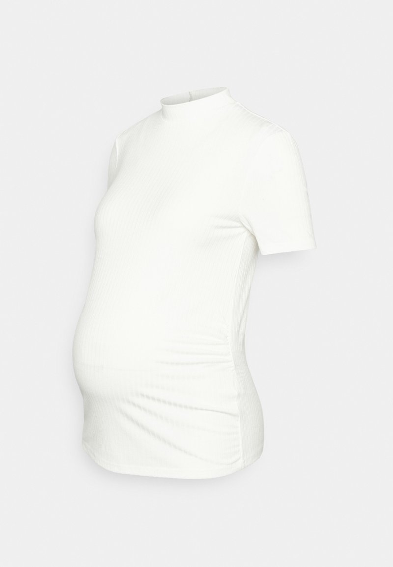 Pieces Maternity PMKYLIE TNECK - T-shirt básica - cloud dancer
