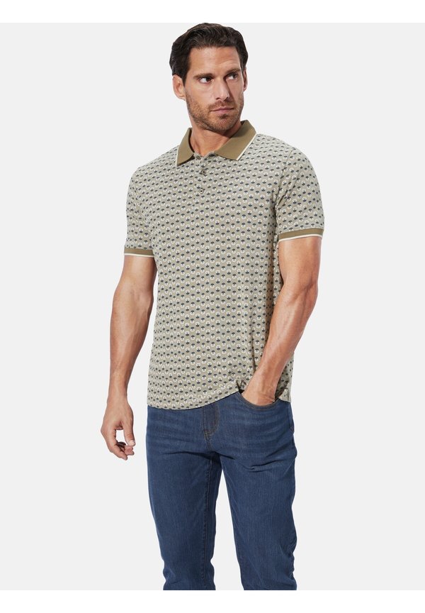 TALOR - Poloshirt - hellbraun gemustert