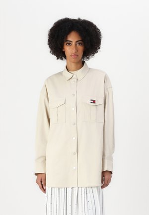 STRUCTURED CARGO OVERSHIRT - Skjortebluse - newsprint