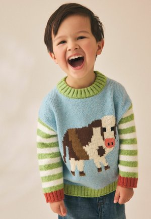 Next, CHARACTER KNITTED CREW NECK JUMPER - Strickpullover - multi bright cow