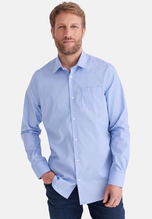 HUGH LANGARM REGULAR FIT - Hemd - light blue struc