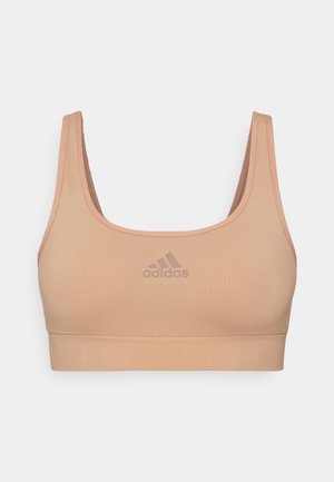 adidas Sportswear SCOOPED BRALETTE REMOVABLE COOKIES - Bustier - toasted almond