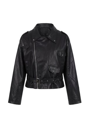 faina, Imitatieleren jas - black