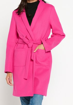 Halflange jas - neon pink