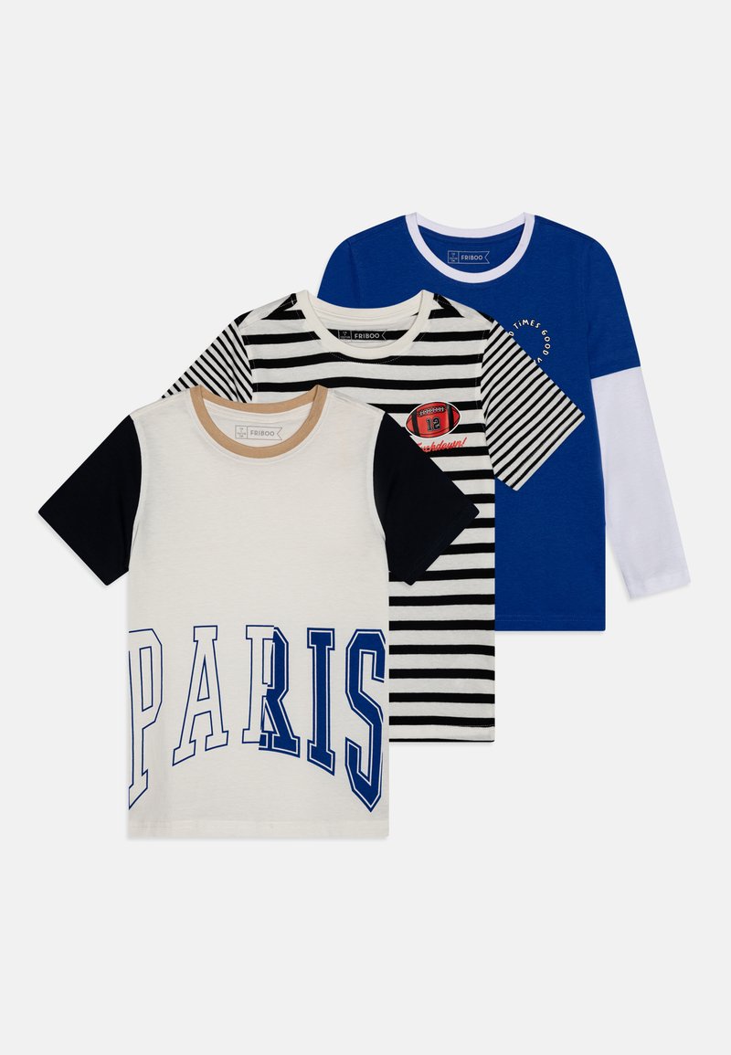 Friboo UNISEX SET - Long sleeved top - blue/dark blue/white