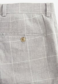 Next SLIM FIT LINEN CHECK - Puvunhousut - grey