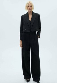 Mango SMOCK - Nohavice - black
