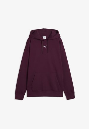 Puma, ESS CENTERED CAT LOGO RELAXED HOODIE FL - Φούτερ με κουκούλα - ruby noir