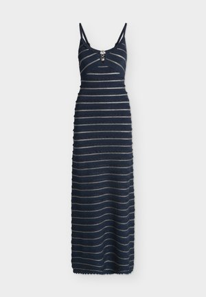 Guess, SL SCALLOP STRIPE EMERI MAXI L - Μάξι φόρεμα - blackened blue multi