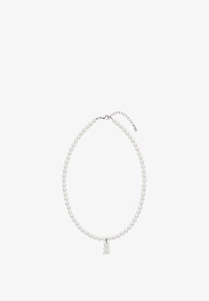 FAINZ, MONO BEAR PEARL CHAIN UNISEX - Collier - steel white