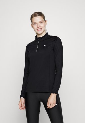 STRONG ZIP - Long sleeved top - black