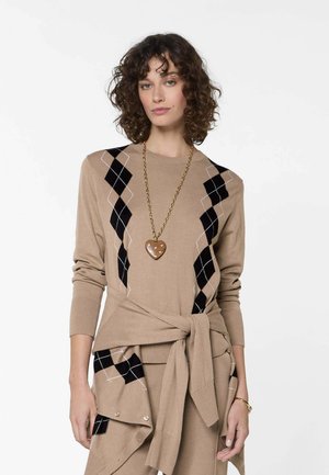 Rodier PULL COL ROND JACQUARD - Sweatshirt - marron moka