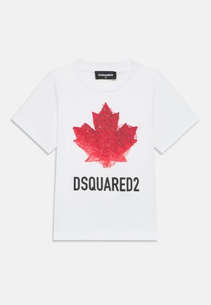 SLOUCH FIT UNISEX - Nyomott mintás póló - white