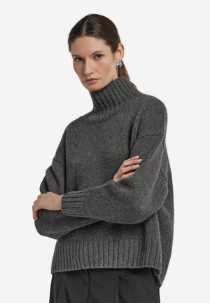 ULTRASOFT TRICOT FUNNEL-NECK - Pullover - grey