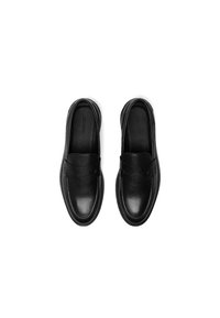 Les Deux THATCHER GRAINY PENNY LOAFER - Παπούτσια χωρίς κορδόνια - black