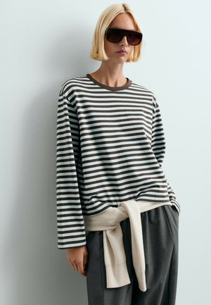 OYSHO, T-shirt à manches longues - charcoal grey