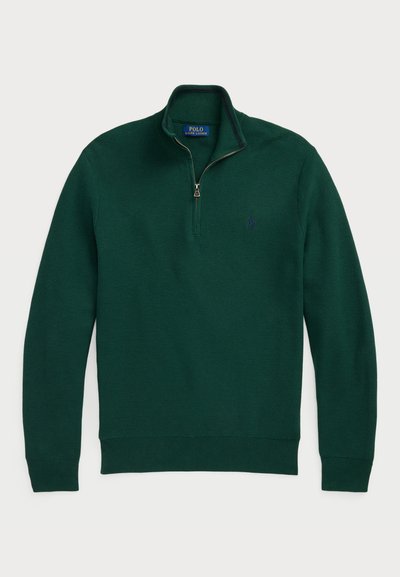 Polo Ralph Lauren KNIT COTTON QUARTER ZIP JUMPER - Pulover - vintage pine