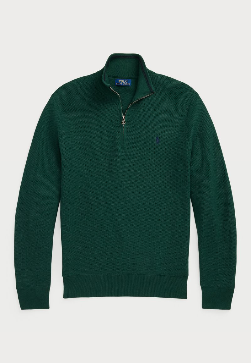 Polo Ralph Lauren MESH KNIT COTTON QUARTER ZIP SWEATER - Pulóver - vintage pine