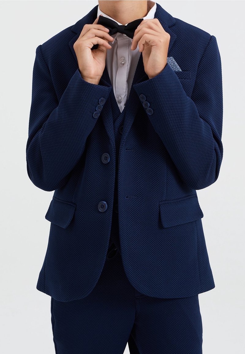 WE Fashion MET STRUCTUUR - Kostymkavaj - blue