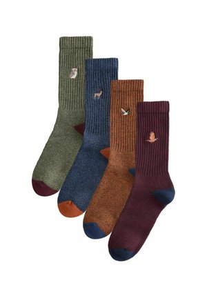 Next, TWISTED HEAVYWEIGHT SOCKS 4 PACK - Strømper - blue green orange rich