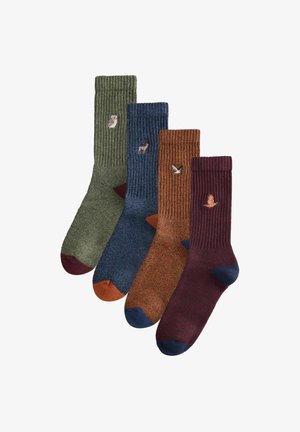 Next, TWISTED HEAVYWEIGHT SOCKS 4 PACK - Strømper - blue green orange rich