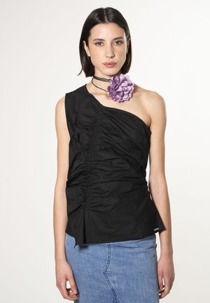 ONE-SHOULDER - Top - black