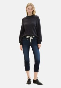 TOM TAILOR TTALEXA cropped - Kavbojke slim fit - rinsed blue denim