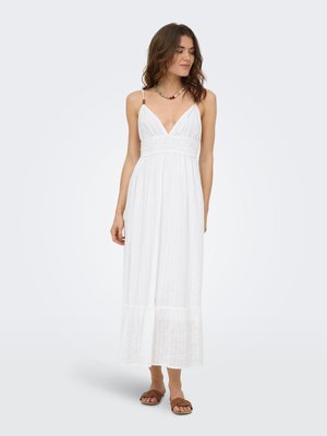 ONLY, KLEID ONLARINA LANGES KLEID - Nappali ruha - bright white