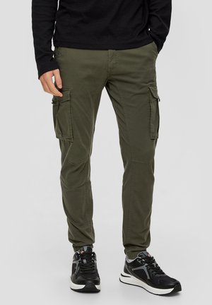 QS SLIM FIT STYLE - Cargohose - olivgrün