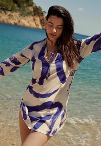 Next KAFTAN COVER-UP - REGULAR FIT - Freizeitkleid - white blue
