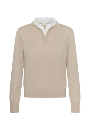Kaffe, KALIZZA LACE PULLOVER - Svetrík - feather gray