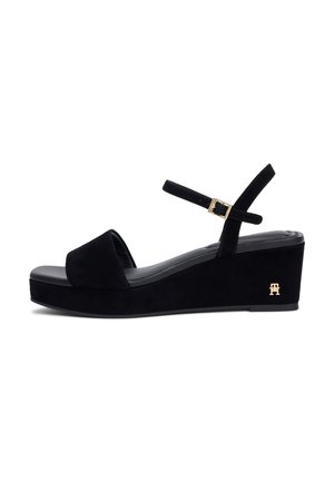 WRAPPED MID WEDGE - Sandalias con plataforma - black