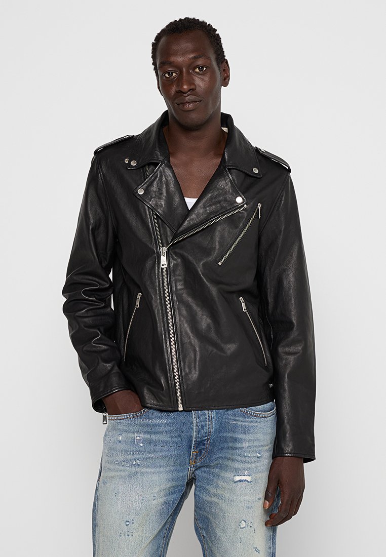 Scotch & Soda Leren jas zwart