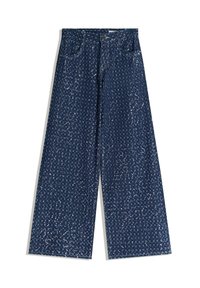 SEQUINNED - Wide Leg - royal blue