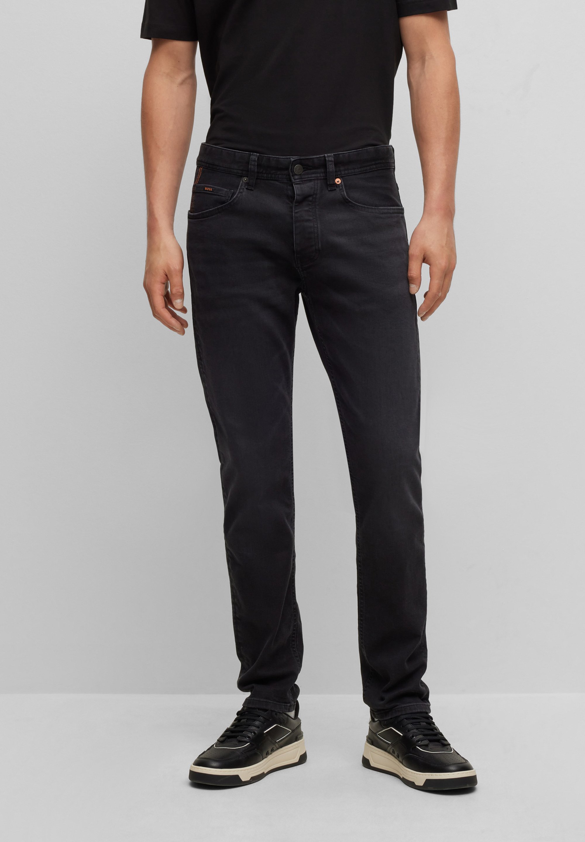 BOSS TABER - Jeans Tapered Fit - black - Zalando.co.uk