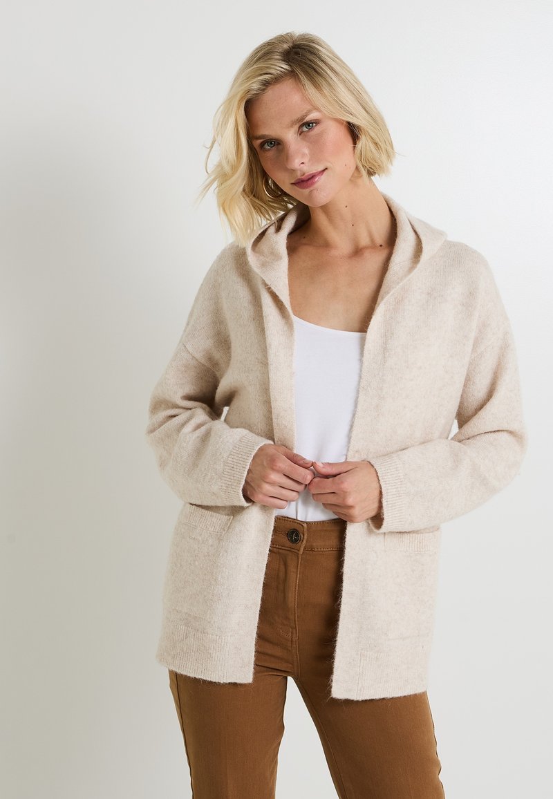 Grain de Malice À CAPUCHE - Gilet - beige chine