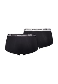 Zwarte boxershorts met een zachte tailleband met "PUMA" branding. Gemaakt van katoen, hebben ze een soepele textuur en een strakke pasvorm.