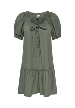 ONLY, ONLGOA Linen Short - Hverdagskjole - smokey olive