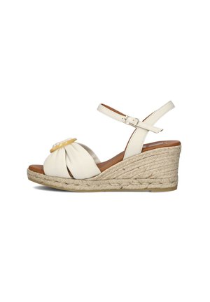 Sandalen met sleehak - gebroken wit