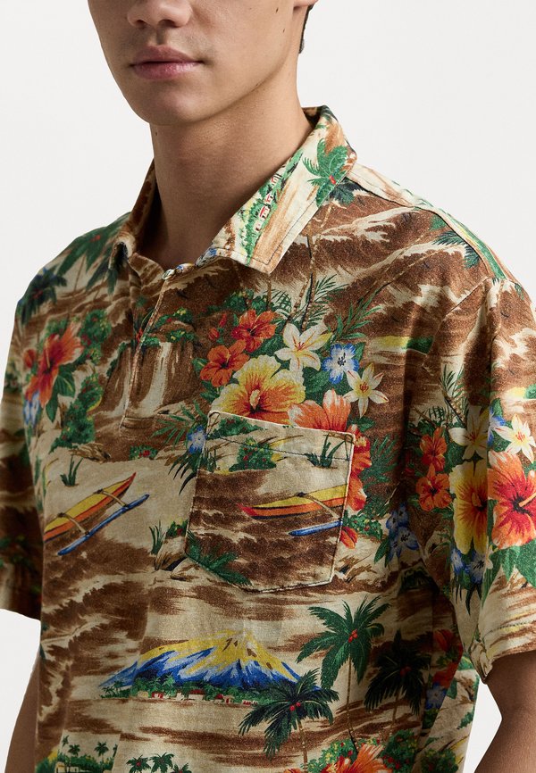 CLASSIC FIT TROPICAL LINEN-COTTON POLO - Polo shirt - outrigger scenic3