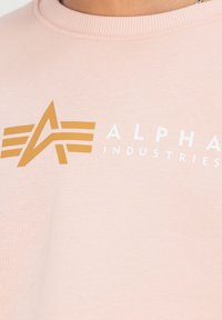 Alpha Industries LABEL  - Mikina - pale peach